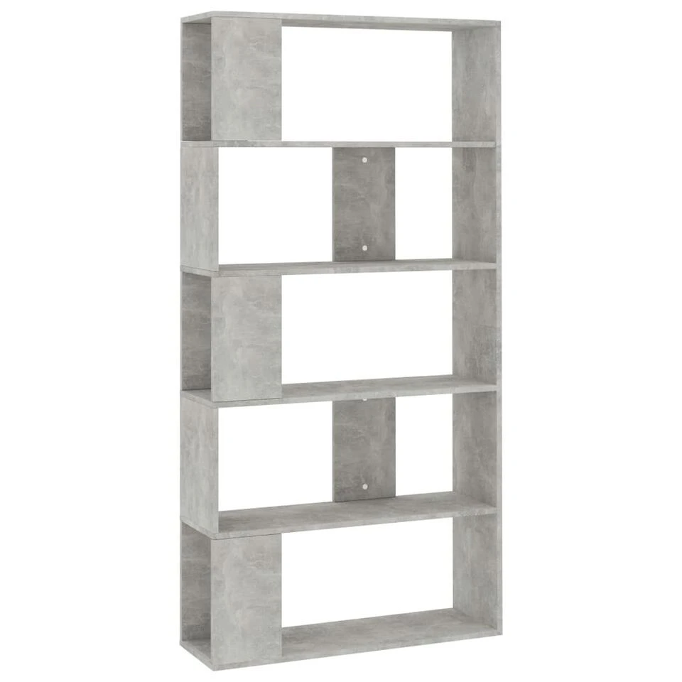 VidaXL Boekenkast/kamerscherm 80x24x159 Cm Bewerkt Hout Betongrijs