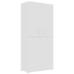 VidaXL Schoenenkast 80x39x178 Cm Bewerkt Hout Wit
