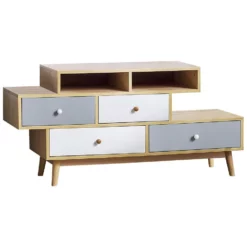 Beliani Commode IRVINE - Lichte Houtkleur Spaanplaat