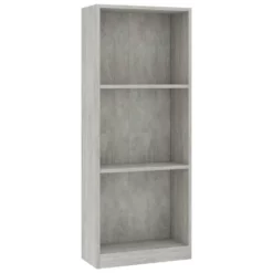 VidaXL Boekenkast Met 3 Schappen 40x24x108 Cm Bewerkt Hout Betongrijs