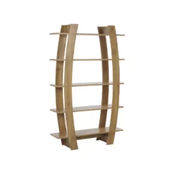 Beliani Boekenkast KENER - Lichte Houtkleur Vezelplaat