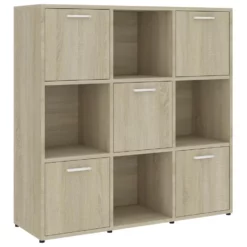 VidaXL Boekenkast 90x30x90 Cm Spaanplaat Sonoma Eikenkleurig
