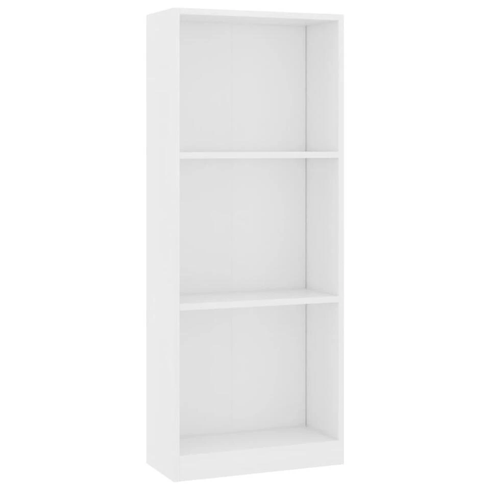 VidaXL Boekenkast Met 3 Schappen 40x24x108 Cm Bewerkt Hout Wit