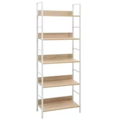 VidaXL Boekenkast 5 Schappen 60x27,6x158,5 Cm Spaanplaat Eikenkleurig