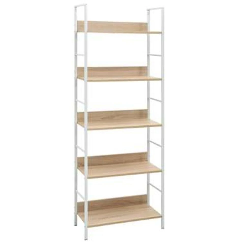 VidaXL Boekenkast 5 Schappen 60x27,6x158,5 Cm Spaanplaat Eikenkleurig