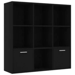 VidaXL Boekenkast 98x30x98 Cm Spaanplaat Zwart