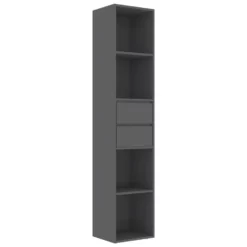 VidaXL Boekenkast 36x30x171 Cm Spaanplaat Hoogglans Grijs