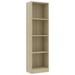 VidaXL Boekenkast Met 4 Schappen 40x24x142 Cm Bewerkt Hout Sonoma Eik