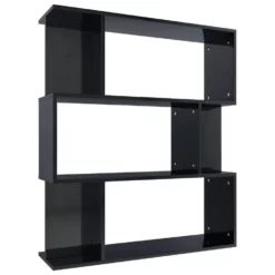 VidaXL Boekenkast/kamerscherm 80x24x96 Cm Hoogglans Zwart