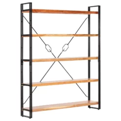 VidaXL Boekenkast Met 5 Schappen 140x30x180 Cm Massief Acaciahout