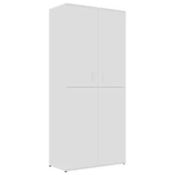 VidaXL Schoenenkast 80x39x178 Cm Spaanplaat Hoogglans Wit