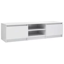 VidaXL Tv-meubel 140x40x35,5 Cm Bewerkt Hout Hoogglans Wit