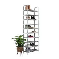 Schoenenrek Voor 20 Paar - Grijs - 10 Etages