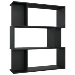 VidaXL Boekenkast/kamerscherm 80x24x96 Cm Bewerkt Hout Zwart