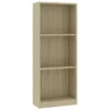 VidaXL Boekenkast Met 3 Schappen 40x24x108 Cm Bewerkt Hout Sonoma Eik