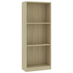 VidaXL Boekenkast Met 3 Schappen 40x24x108 Cm Bewerkt Hout Sonoma Eik
