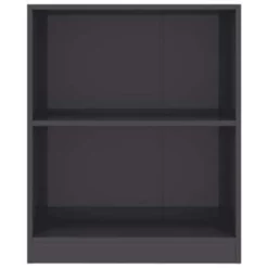 VidaXL Boekenkast 60x24x74,5 Cm Bewerkt Hout Hoogglans Grijs