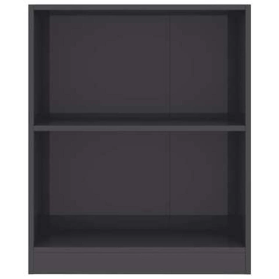 VidaXL Boekenkast 60x24x74,5 Cm Bewerkt Hout Hoogglans Grijs