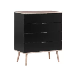 Beliani Commode WALPI - Zwart Vezelplaat, Mdf