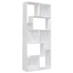 VidaXL Boekenkast 67x24x161 Cm Spaanplaat Hoogglans Wit