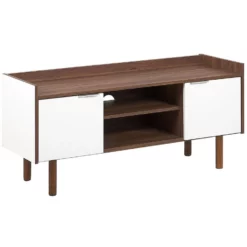 Beliani TV-kast MADERA - Wit Vezelplaat