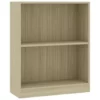 VidaXL Boekenkast 60x24x74,5 Cm Bewerkt Hout Sonoma Eikenkleurig