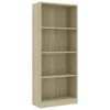 VidaXL Boekenkast Met 4 Schappen 60x24x142 Cm Bewerkt Hout Sonoma Eik