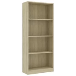 VidaXL Boekenkast Met 4 Schappen 60x24x142 Cm Bewerkt Hout Sonoma Eik