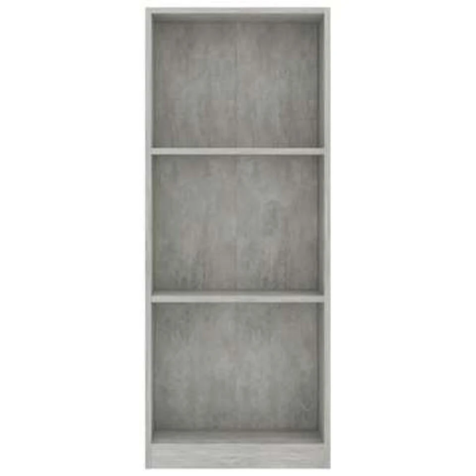 VidaXL Boekenkast Met 3 Schappen 40x24x108 Cm Bewerkt Hout Betongrijs - Afbeelding 4