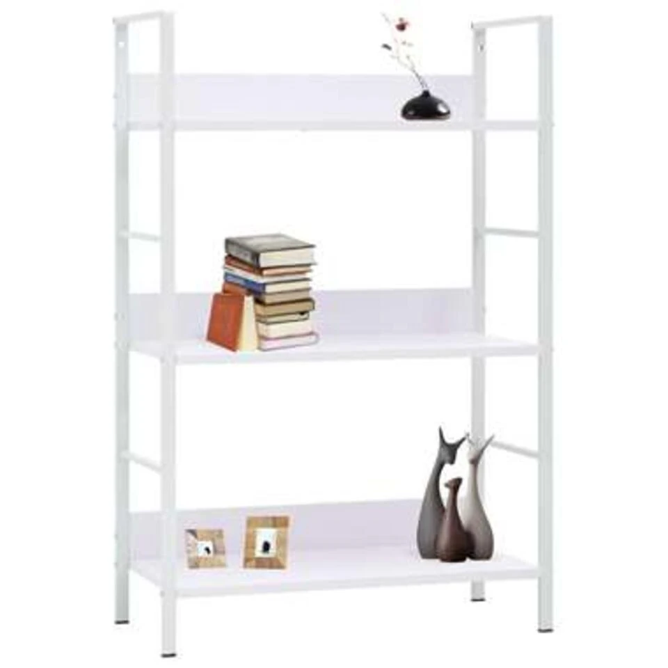 VidaXL Boekenkast Met 3 Schappen 60x27,6x90,5 Cm Spaanplaat Wit - Afbeelding 2