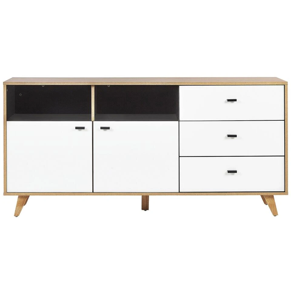Beliani Sideboard ILION - Lichte Houtkleur Vezelplaat - Afbeelding 3