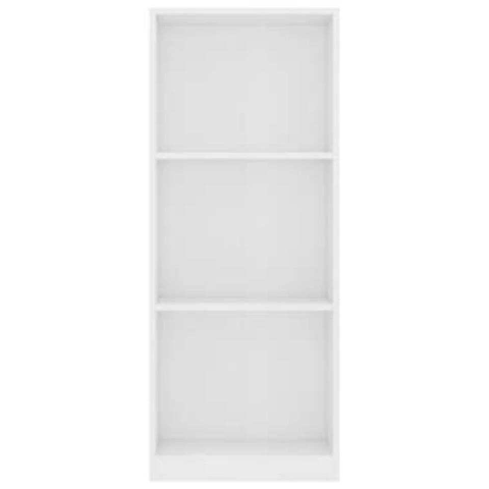 VidaXL Boekenkast Met 3 Schappen 40x24x108 Cm Bewerkt Hout Wit - Afbeelding 4