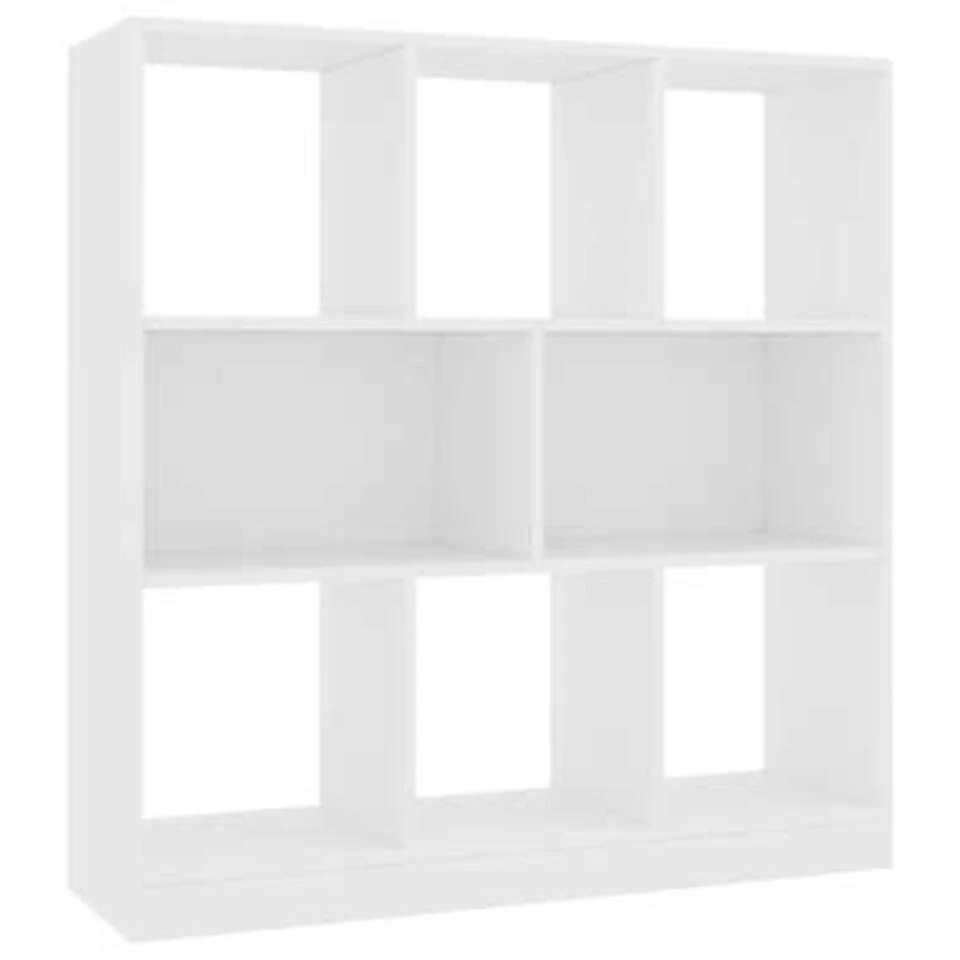 VidaXL Boekenkast 97,5x29,5x100 Cm Bewerkt Hout Wit - Afbeelding 2