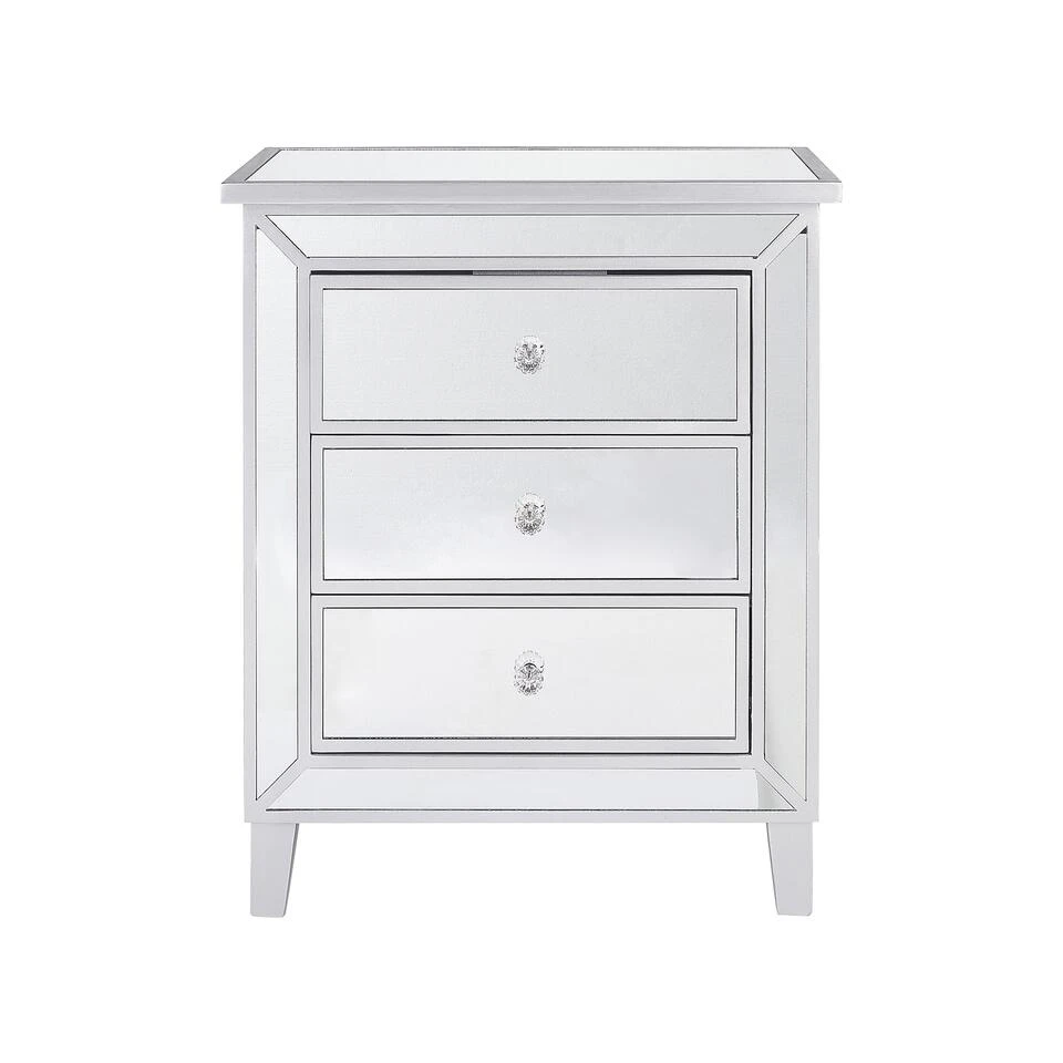 Beliani Commode BREVES - Zilver Glas - Afbeelding 4