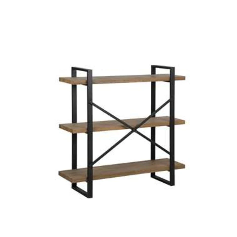 Beliani Boekenkast TIMBER - Donkere Houtkleur Mdf - Afbeelding 3