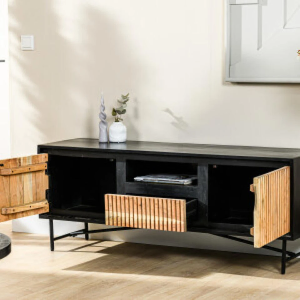 Hoyz Collection - TV-meubel B420 Acacia Pure - 140x40x50 - Afbeelding 3