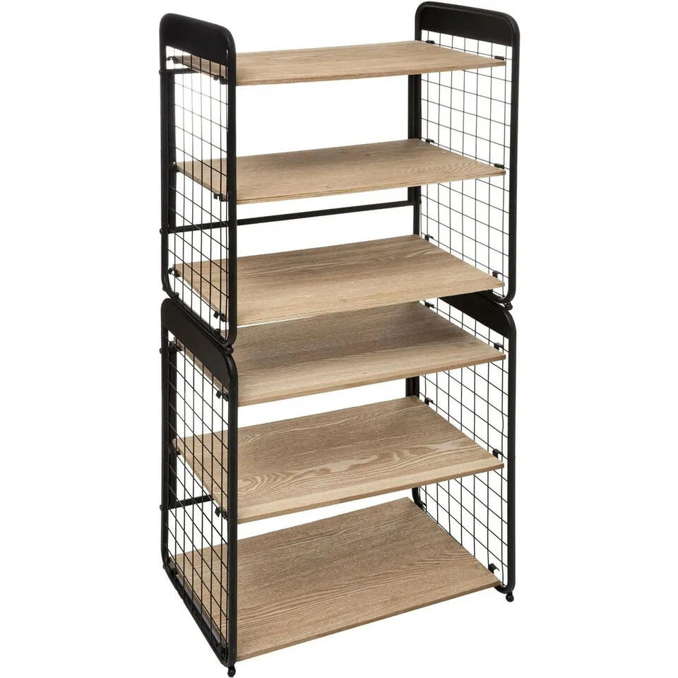 5five Schoenenrek - 6-9 Paar - Metaal-hout - 50 X 56 Cm - Afbeelding 2