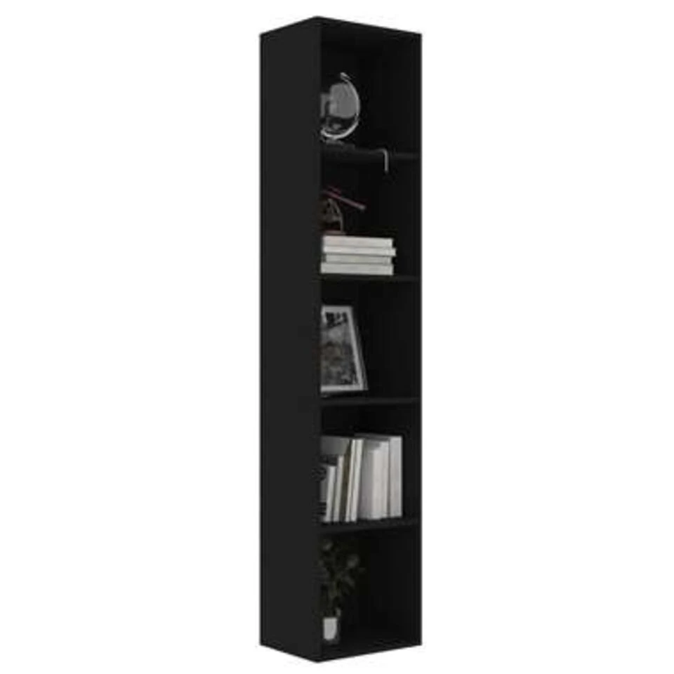 VidaXL Boekenkast 40x30x189 Cm Spaanplaat Zwart - Afbeelding 3