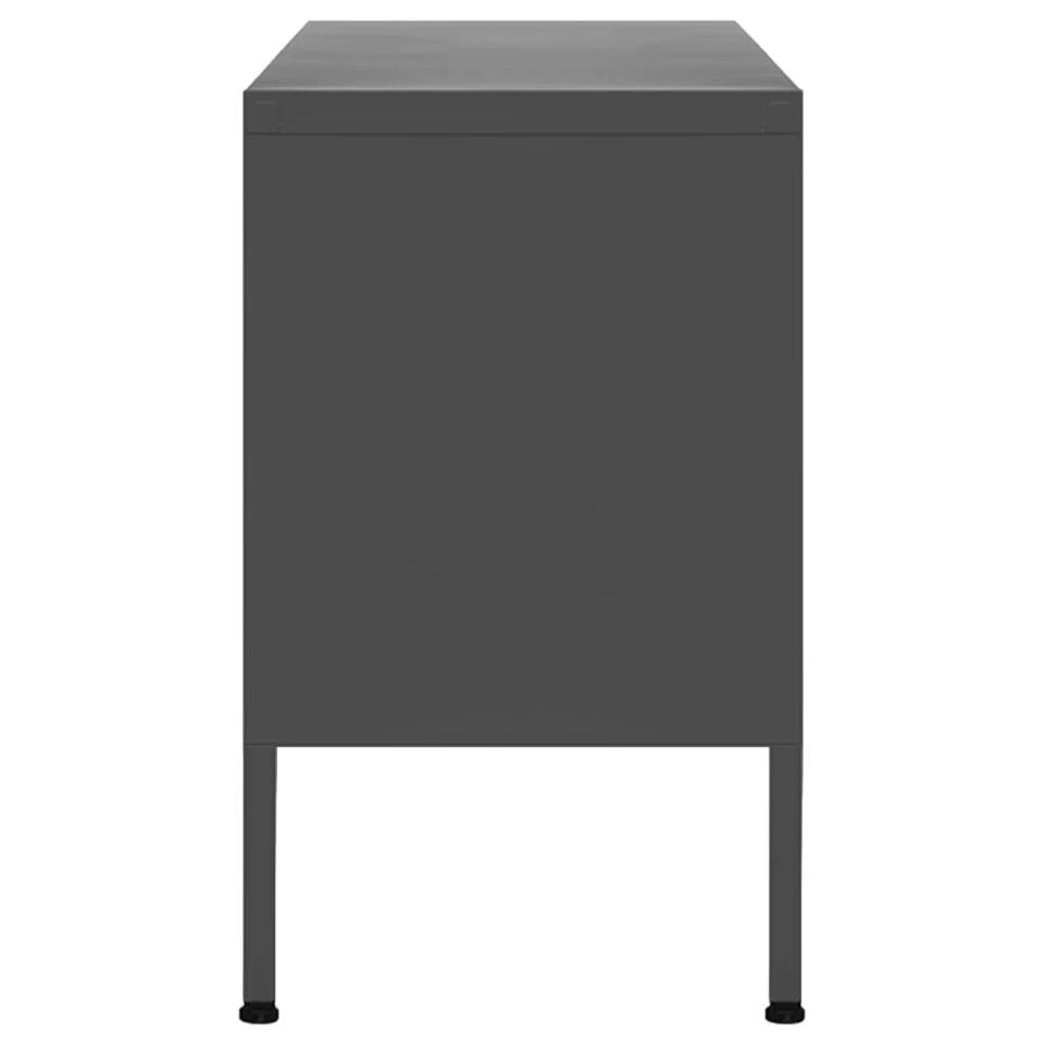 VidaXL Tv-meubel 105x35x50 Cm Staal Antracietkleurig - Afbeelding 4