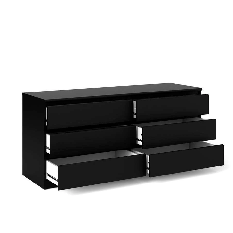 Ladekast Naia - 6 Lades - Mat Zwart - Afbeelding 3