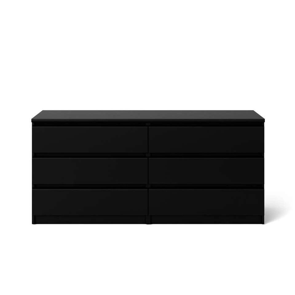 Ladekast Naia - 6 Lades - Mat Zwart