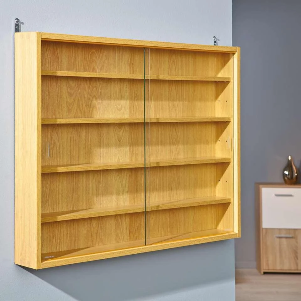 Vitrine Compilati - Beukenkleur - 60x80x9,5 Cm - Afbeelding 2