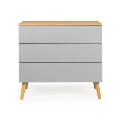 Tenzo Ladekast Dot 3 Lades - Grijs/eiken - 79x90x43 Cm