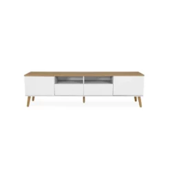 Tenzo Tv-meubel Dot - Wit/eiken - 54x192x43 Cm