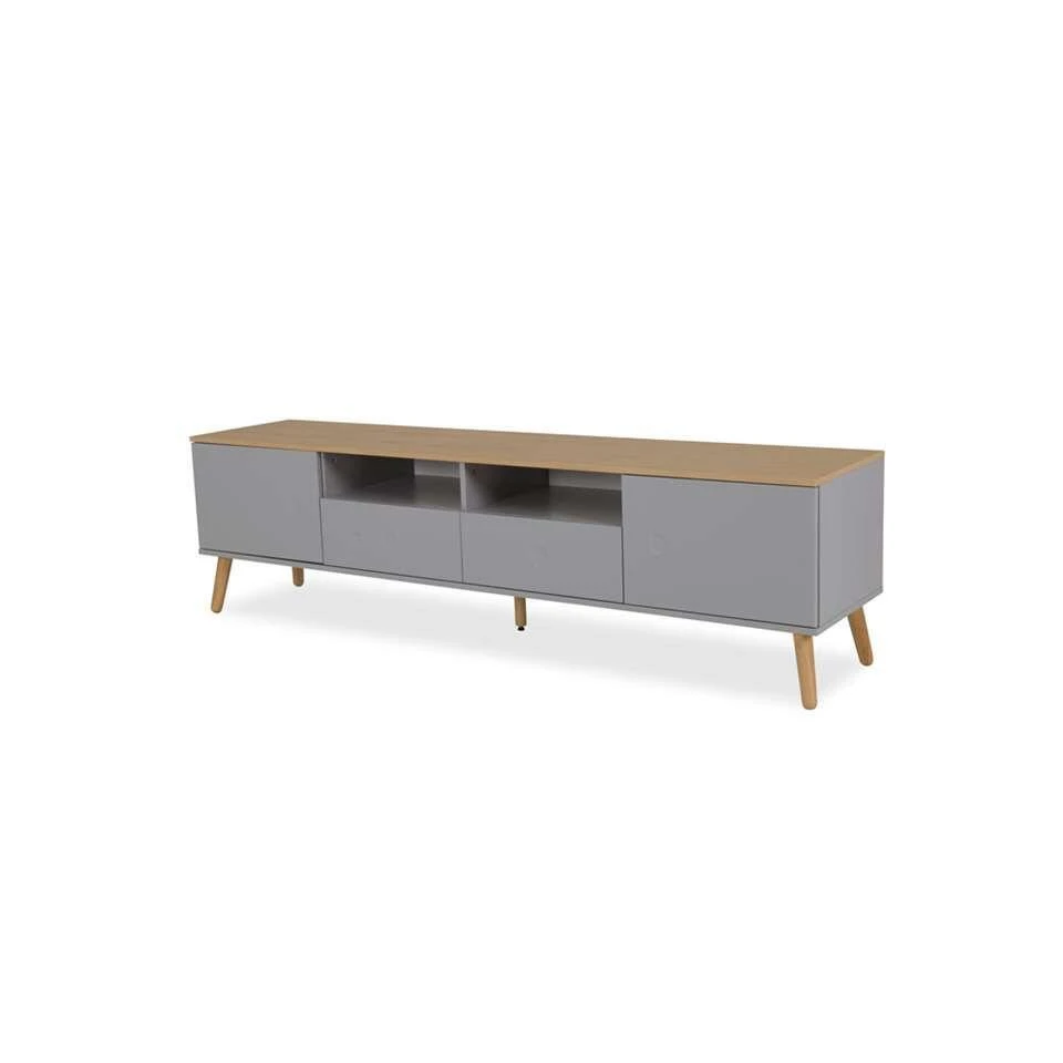Tenzo Tv-meubel Dot - Grijs/eiken - 54x192x43 Cm - Afbeelding 2