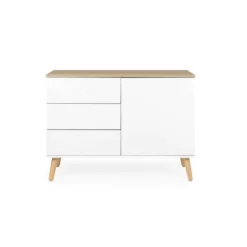 Tenzo Dressoir Dot - Wit/eiken - 79x109x43 Cm