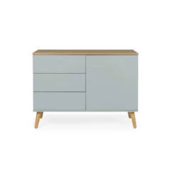 Tenzo Dressoir Dot - Lichtgroen/eiken - 79x109x43 Cm
