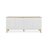Tenzo Dressoir Dot - Wit/eiken - 79x192x43 Cm
