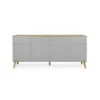 Tenzo Dressoir Dot - Grijs/eiken - 79x192x43 Cm