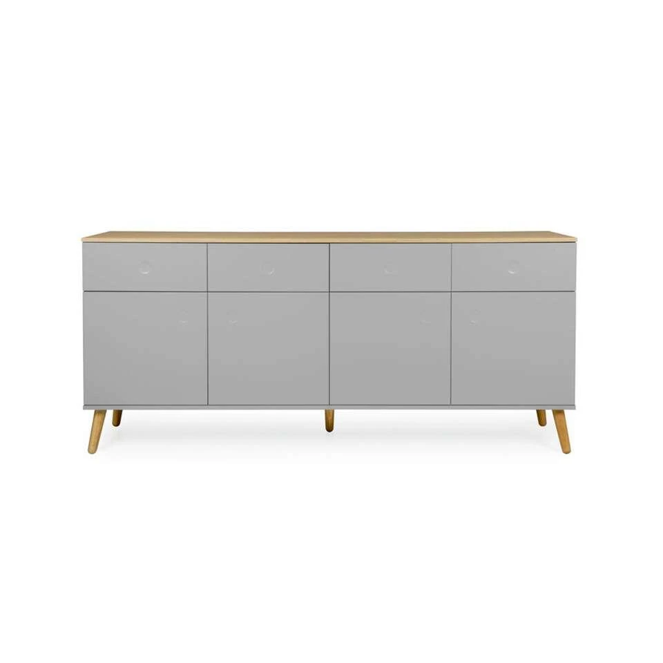 Tenzo Dressoir Dot - Grijs/eiken - 79x192x43 Cm
